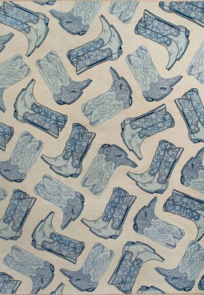 Blue RR Turkish Knot Rug