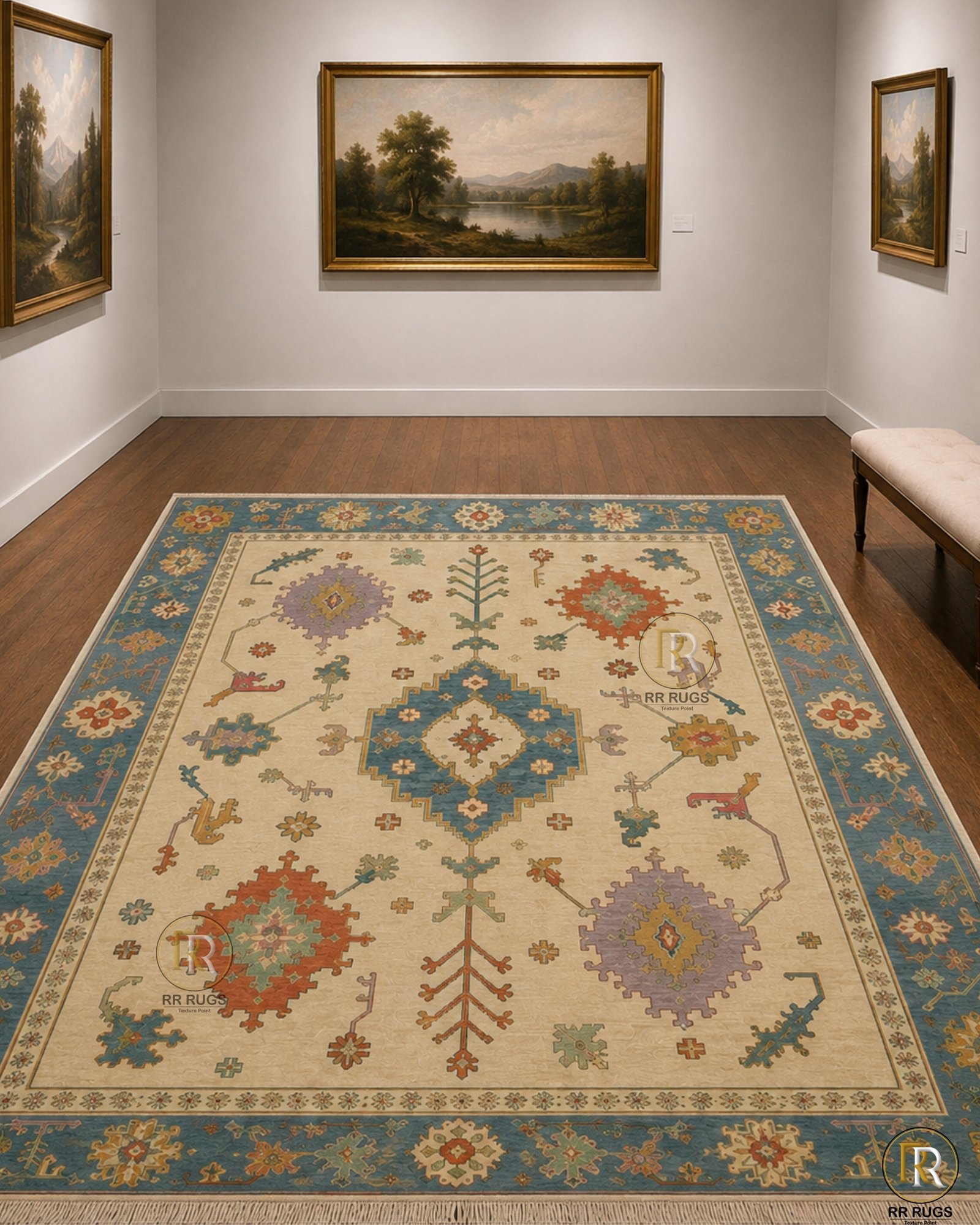 Mirage Ivory Tribal Medallion Wool Rug