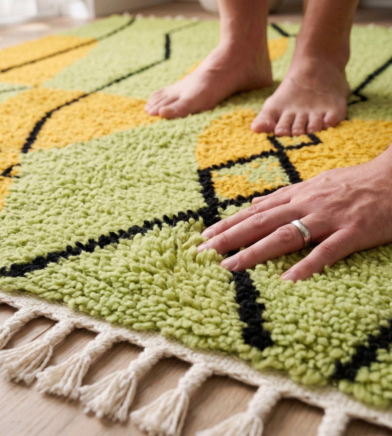 Saffron Moroccan Wool Rug