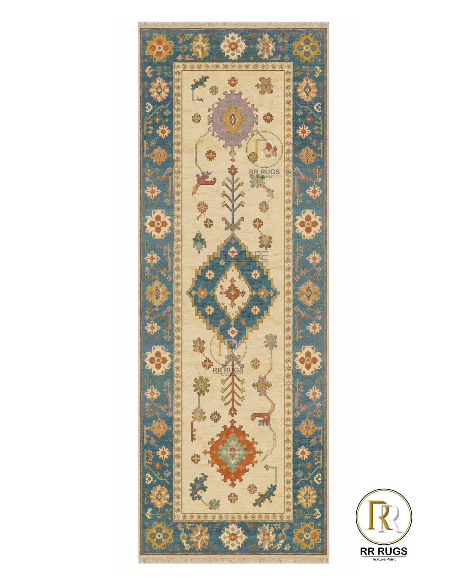 Mirage Ivory Tribal Medallion Wool Rug
